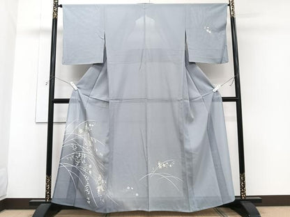 平和屋着物＊夏物　訪問着　絽　色紙草花文　暈し染め　正絹　逸品　CABH5220xi