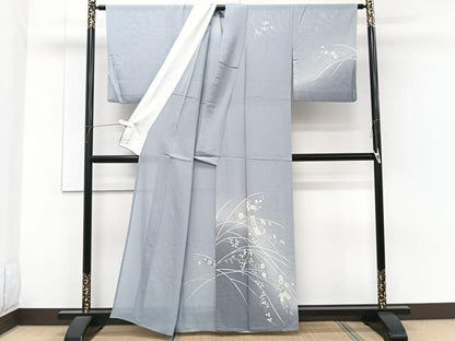 平和屋着物＊夏物　訪問着　絽　色紙草花文　暈し染め　正絹　逸品　CABH5220xi