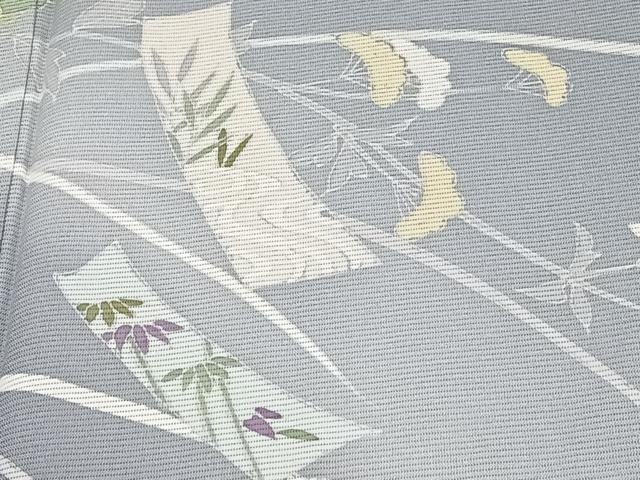 平和屋着物＊夏物　訪問着　絽　色紙草花文　暈し染め　正絹　逸品　CABH5220xi