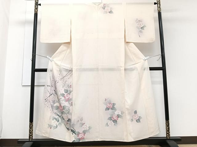 平和屋着物＊夏物　訪問着　絽　枝梅花文　正絹　逸品　CABH5221xi