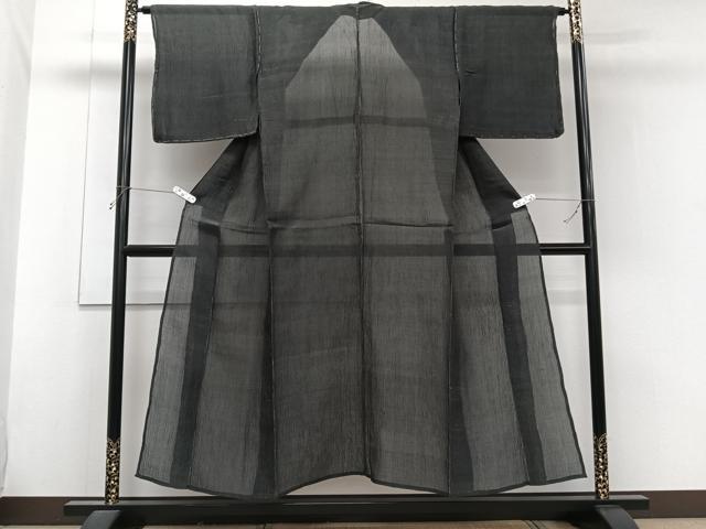 平和屋着物＊夏物　紬  　本場小千谷縮　羊羹色　麻　逸品　未使用　CABH5222xi