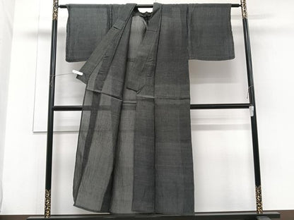 平和屋着物＊夏物　紬  　本場小千谷縮　羊羹色　麻　逸品　未使用　CABH5222xi