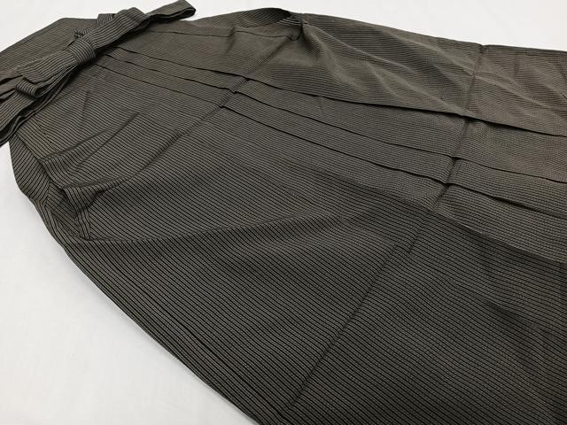 平和屋着物＊夏物　男性　行灯袴　縦絽　縞　正絹　逸品　CABH5224xi