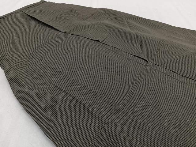 平和屋着物＊夏物　男性　行灯袴　縦絽　縞　正絹　逸品　CABH5224xi