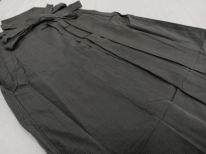平和屋着物＊夏物　男性　行灯袴　縦絽　縞　正絹　逸品　CABH5226xi