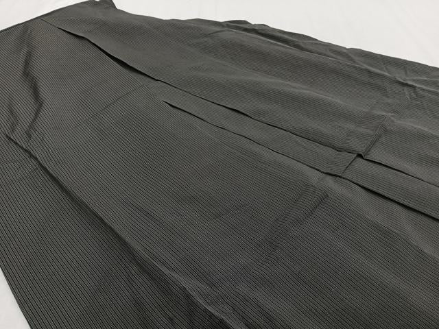 平和屋着物＊夏物　男性　行灯袴　縦絽　縞　正絹　逸品　CABH5226xi