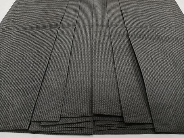 平和屋着物＊夏物　男性　行灯袴　縦絽　墨色　正絹　逸品　CABH5228xi