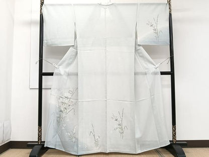 平和屋着物＊夏物　訪問着　変わり絽　友禅　草花文　暈し染め　正絹　逸品　CABH5229xi
