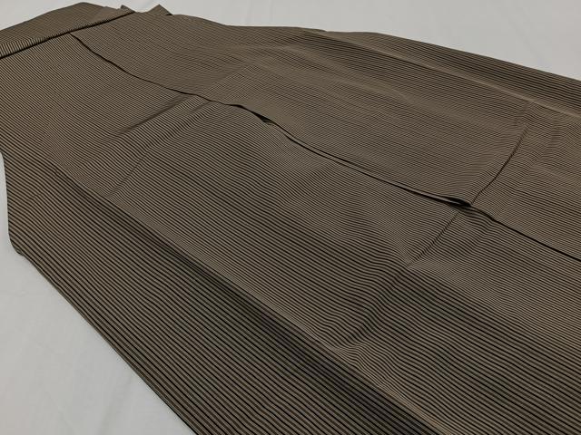 平和屋着物●男性　行灯袴　縞　正絹　逸品　CABH5233xi