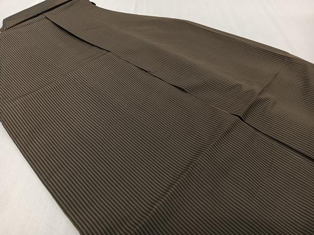 平和屋着物●男性　行灯袴　縞　正絹　逸品　CABH5234xi