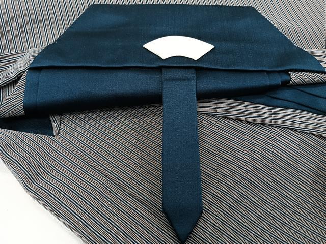 平和屋着物●男性　行灯袴　縞　正絹　逸品　CABH5237xi