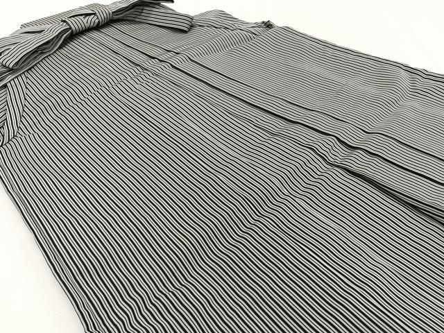 平和屋着物●男性　行灯袴　縞　正絹　逸品　CABH5241xi