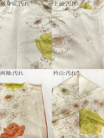 平和屋着物■上質な小紋　舞花文　正絹　逸品　CABH5251xi