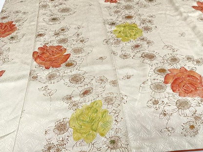 平和屋着物■上質な小紋　舞花文　正絹　逸品　CABH5251xi