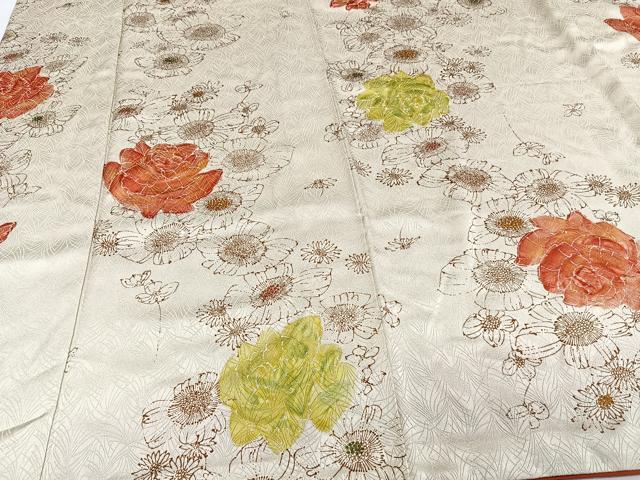 平和屋着物■上質な小紋　舞花文　正絹　逸品　CABH5251xi