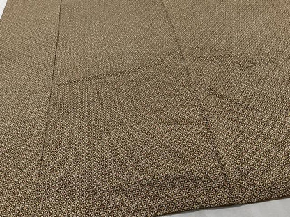 平和屋着物■上質な小紋　型染め　格子花文　正絹　逸品　CABH5257xi
