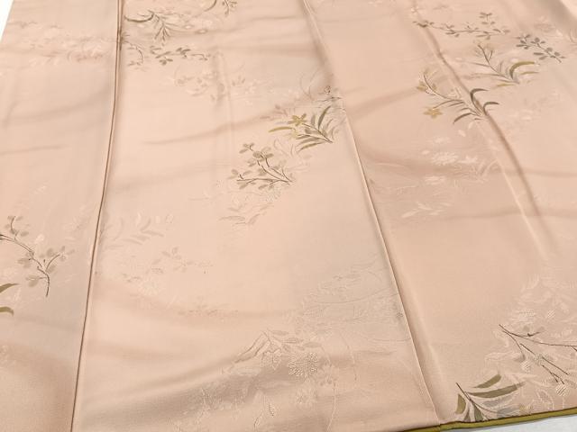 平和屋着物■上質な小紋　流水草花文　地紋お越し　暈し染め　正絹　逸品　CABH5259xi