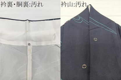 平和屋着物■上質な小紋　刺繍　青海波　正絹　逸品　CABH5264xi