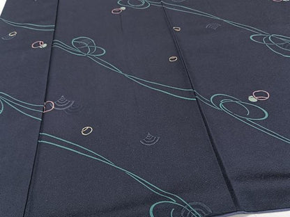 平和屋着物■上質な小紋　刺繍　青海波　正絹　逸品　CABH5264xi