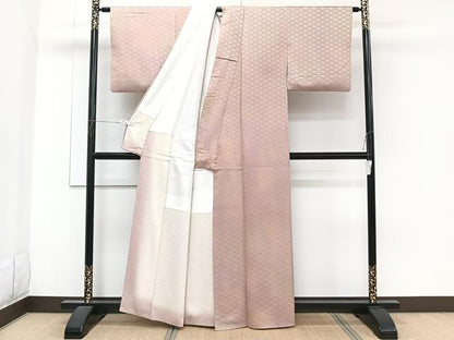 平和屋着物■上質な小紋　花地紋　暈し染め　正絹　逸品　CABH5268xi