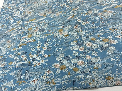 平和屋着物■上質な小紋　型染め　籬流水花文　松竹梅　正絹　逸品　CABH5269xi