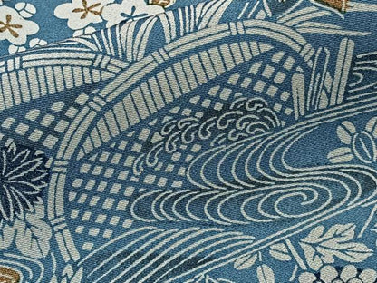 平和屋着物■上質な小紋　型染め　籬流水花文　松竹梅　正絹　逸品　CABH5269xi