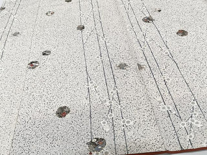 平和屋着物■上質な小紋　雪輪花文　金彩　正絹　逸品　CABH5273xi