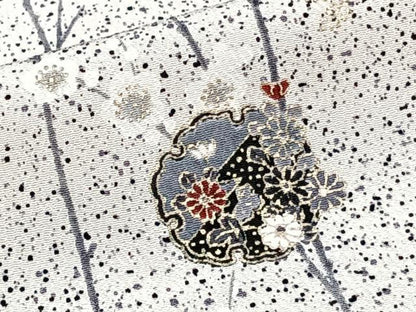 平和屋着物■上質な小紋　雪輪花文　金彩　正絹　逸品　CABH5273xi