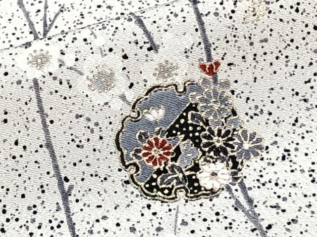 平和屋着物■上質な小紋　雪輪花文　金彩　正絹　逸品　CABH5273xi