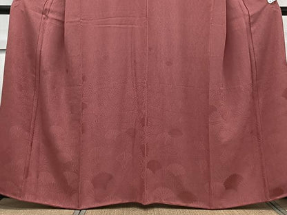 平和屋着物■豪華色留袖　花地紋　小豆色　正絹　逸品　CABH5275xi