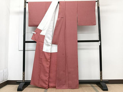 平和屋着物■豪華色留袖　花地紋　小豆色　正絹　逸品　CABH5275xi