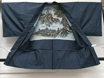 平和屋着物■男性　本場大島紬　アンサンブル　100亀甲　総詰め　正絹　逸品　未使用　CABH5290xi