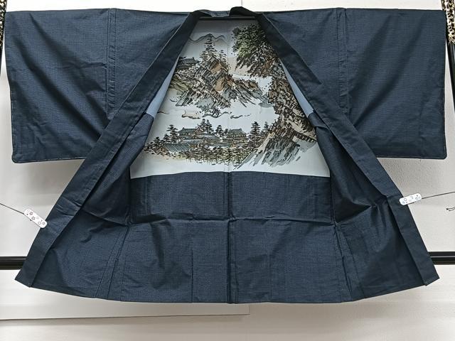 平和屋着物■男性　本場大島紬　アンサンブル　100亀甲　総詰め　正絹　逸品　未使用　CABH5290xi