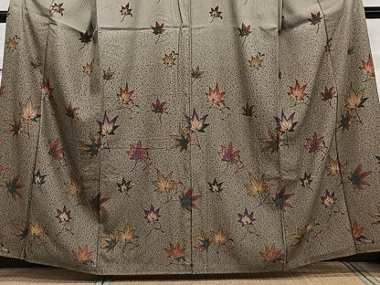 平和屋着物■訪問着　楓文　正絹　逸品　CABH5308xi