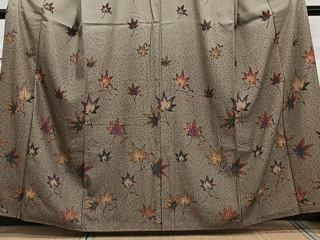平和屋着物■訪問着　楓文　正絹　逸品　CABH5308xi