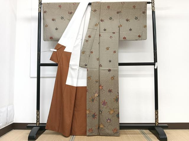 平和屋着物■訪問着　楓文　正絹　逸品　CABH5308xi