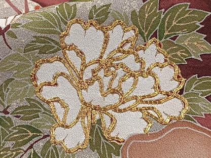 平和屋着物■豪華黒留袖　作家物　駒刺繍　道長流水草花文　金銀彩　正絹　逸品　CABH5310xi