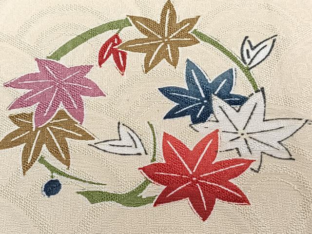 平和屋着物■訪問着　梅笹花丸文　正絹　逸品　CABH5311xi