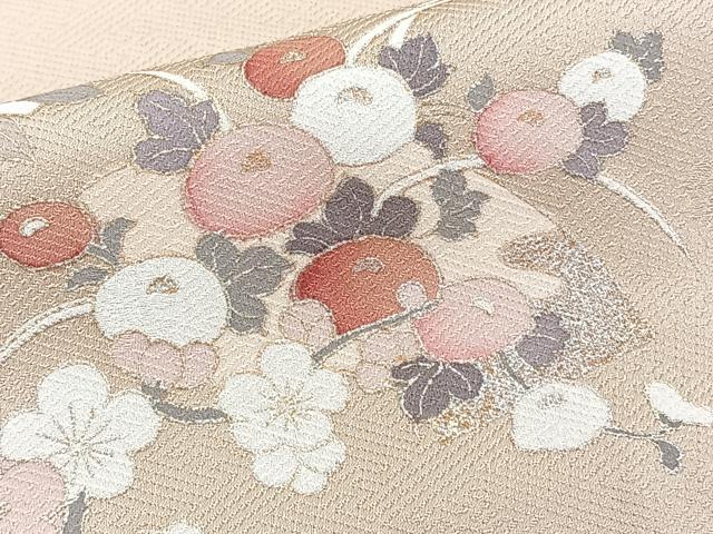平和屋着物■訪問着　駒刺繍　立波地紙花文　松竹梅　暈し染め　金銀彩　正絹　逸品　CABH5321xi