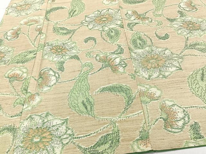 平和屋着物■上質な紬　花唐草文　正絹　逸品　未使用　CABH5323xi
