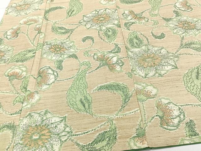 平和屋着物■上質な紬　花唐草文　正絹　逸品　未使用　CABH5323xi