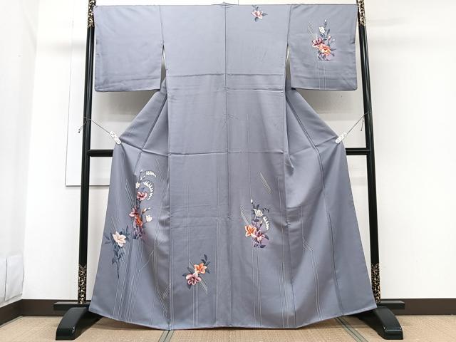 平和屋着物■訪問着　手描き　草花文　暈し染め　正絹　逸品　CABH5324xi