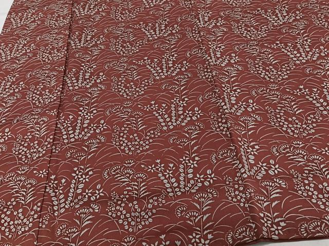 平和屋着物■上質な小紋　草花文　正絹　逸品　CABH5331xi
