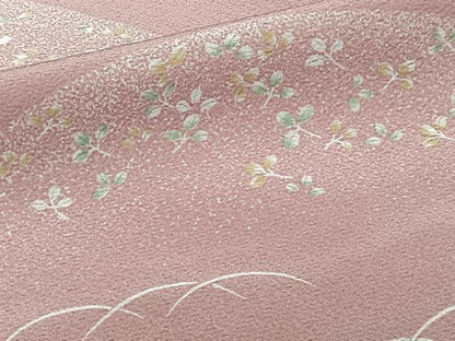 平和屋着物■上質な小紋 草花文 正絹 逸品 CABH5333xi