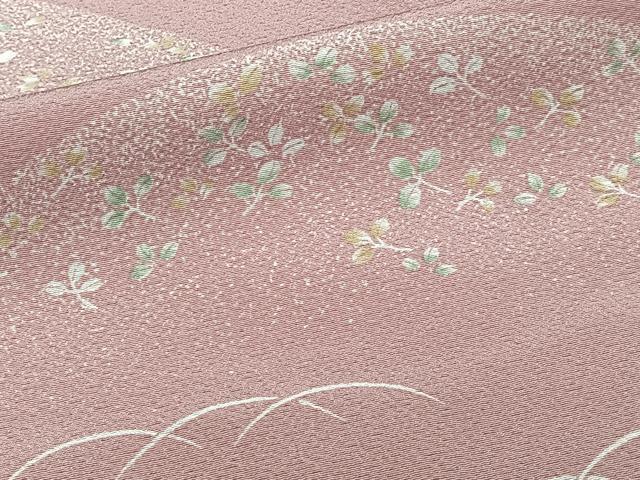 平和屋着物■上質な小紋 草花文 正絹 逸品 CABH5333xi