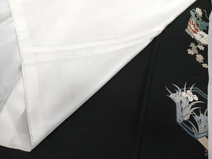 平和屋着物■豪華黒留袖　作家物　亀甲花鳥文　金彩　正絹　逸品　CABH5334xi