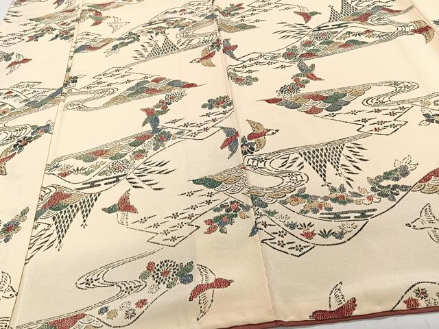 平和屋着物■上質な小紋　流水花鳥文　正絹　逸品　CABH5339xi