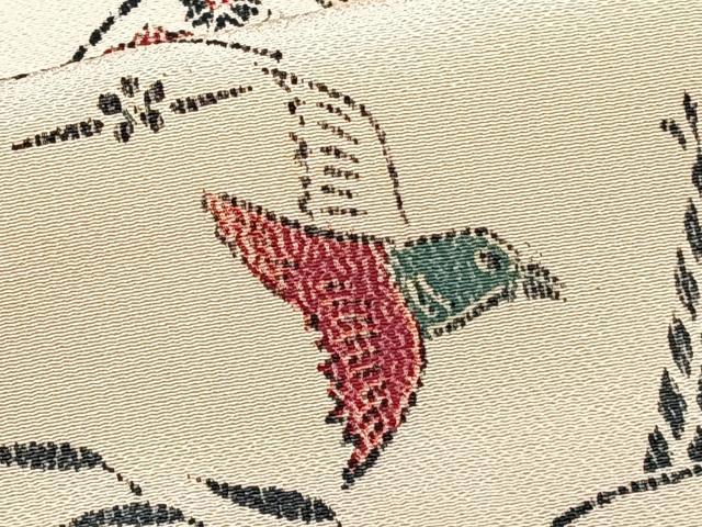 平和屋着物■上質な小紋　流水花鳥文　正絹　逸品　CABH5339xi