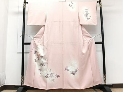 平和屋着物■訪問着　手描き　草花文　暈し染め　正絹　逸品　未使用　CABH5344xi