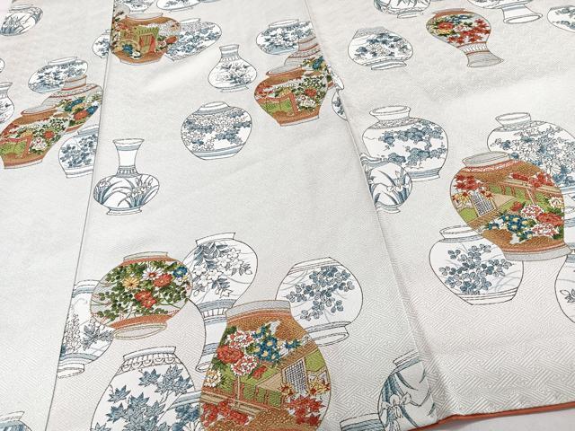 平和屋着物■上質な小紋　花瓶文　金彩　正絹　逸品　CABH5349xi